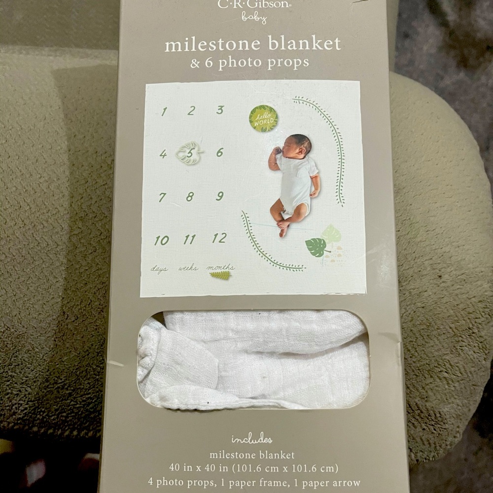 Baby milestone blanket